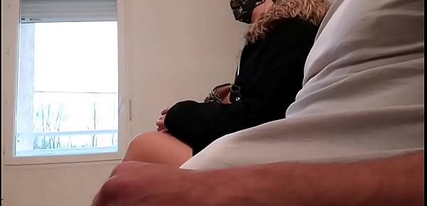  This teen virgin shocked this woman by taking the risk of getting his cock out in front of her in the waiting room...